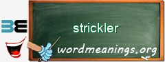 WordMeaning blackboard for strickler